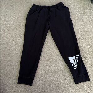 Adidas Kids Black Sweatpants with Logo